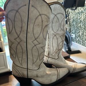White Tony Lama Cowboy Boots